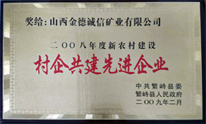 山西金德成信矿业村企共建先进企业